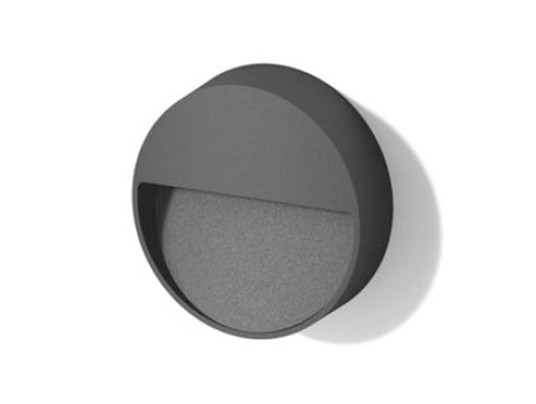 WALL ROND SAILLIE-4W-IP65-3000K-GRIS FONCE