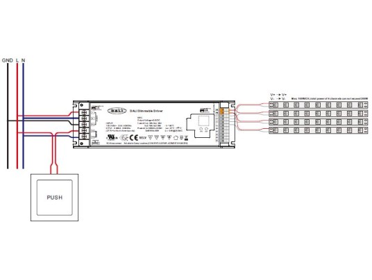 ALIM-CV24V-100W-IP20-BELED-4CH-DALI DT6 PUSH DIM