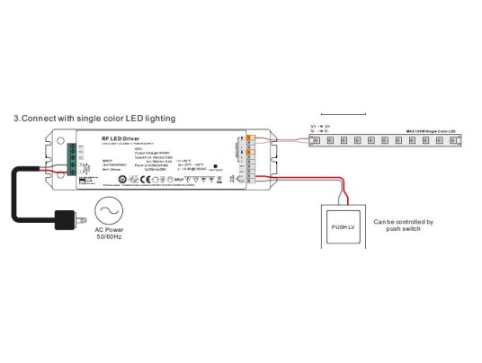 ALIM-CV24V-100W-IP20-4CH-BELED-RF PUSH DIM