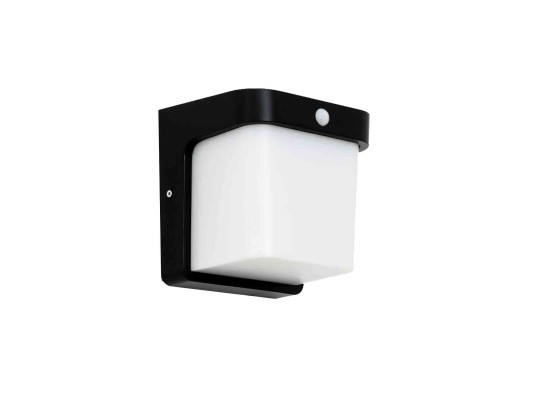 CUBE APPLIQUE-E27-IP65-NOIR-DETECT