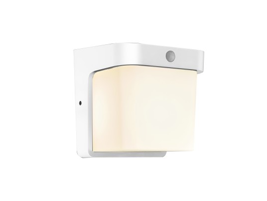 CUBE APPLIQUE-E27-IP65-BLANC-DETECT