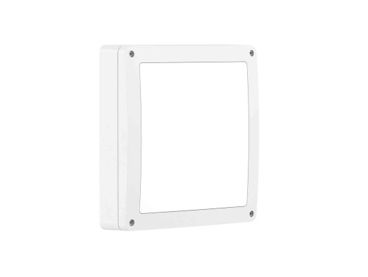 HUBLOT RESI-CARRE-18W-3CCT-IK10-IP65-DETECT-PREAVIS EXTINCTION-BLANC