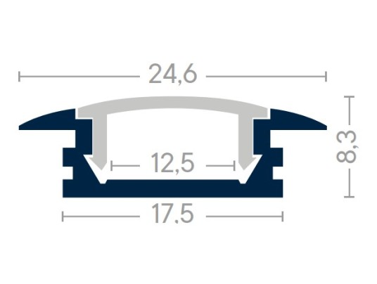KIT PROFILE LINE 2-2m avec accessoires