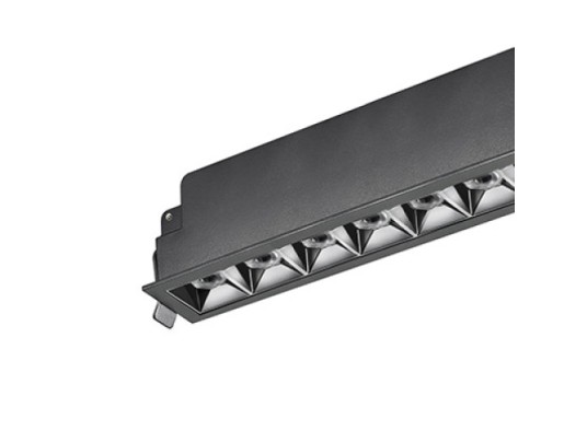 LINE 25W-3000K-36-DIM-NOIR