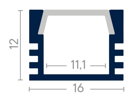 KIT PROFILE ALU-2M-12x16
